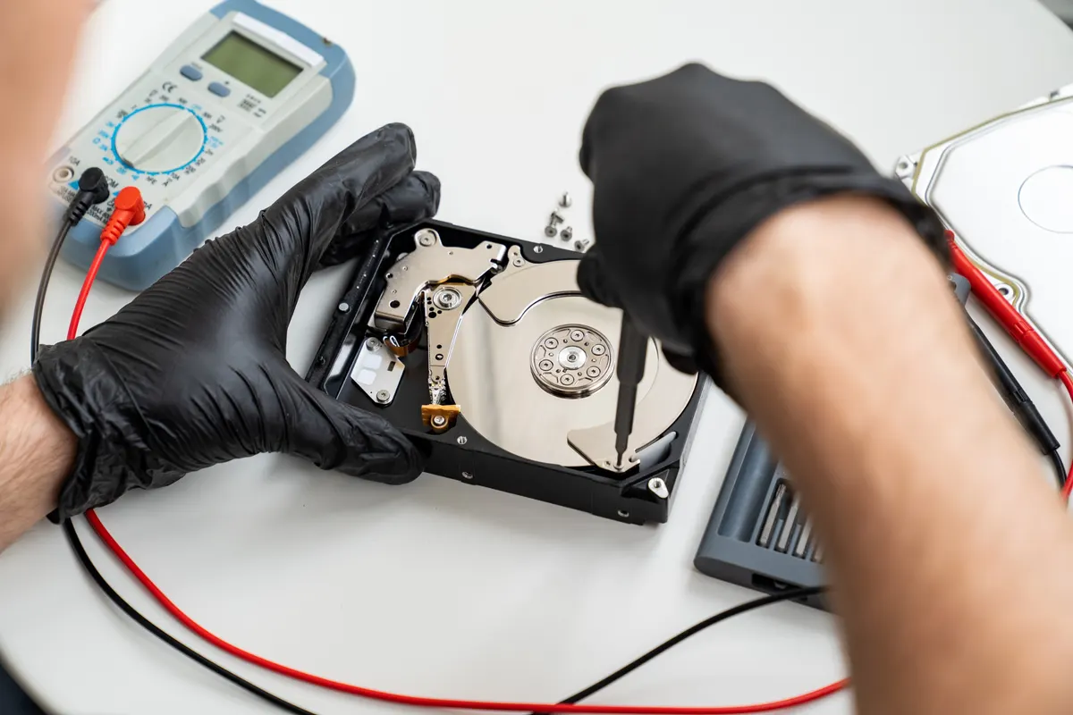 Exposed Hard Disk Platter